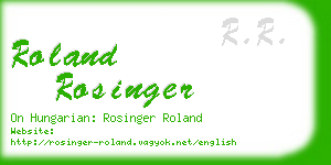 roland rosinger business card